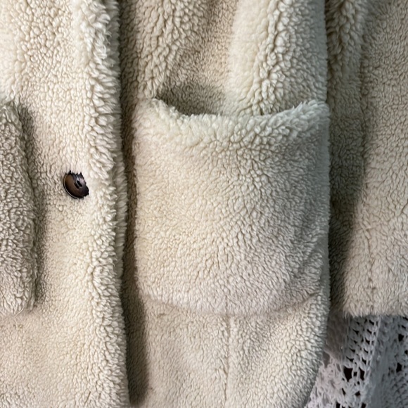 Sebby Collection teddy bear jacket super cute cream size small - Picture 5 of 6